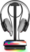 KAFRI RGB Headphone Stand with Wireless Charger - Desk Headset Holder