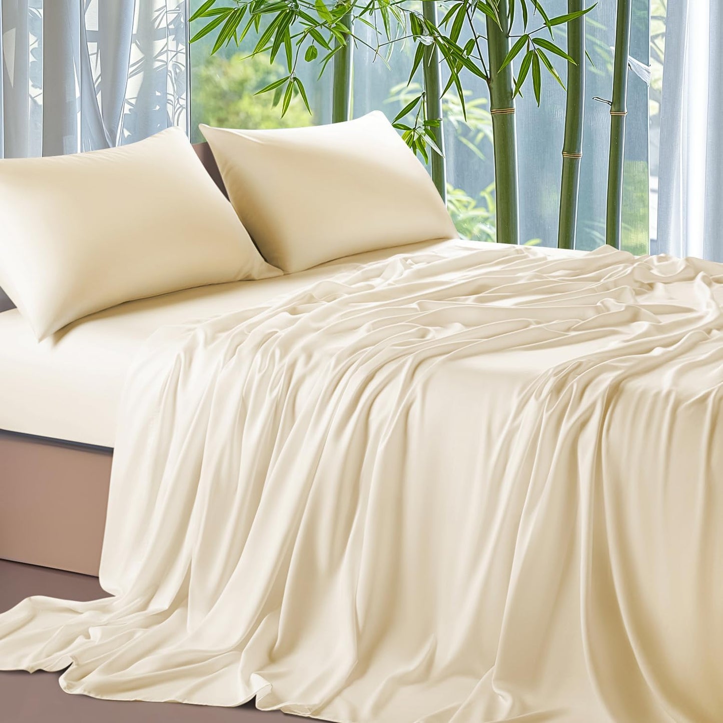 Ultra Cooling Bamboo Sheets King Size - Silky Soft Comfort