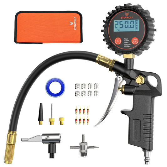 ETENWOLF T500 Tire Inflator Gauge - Accurate & Portable