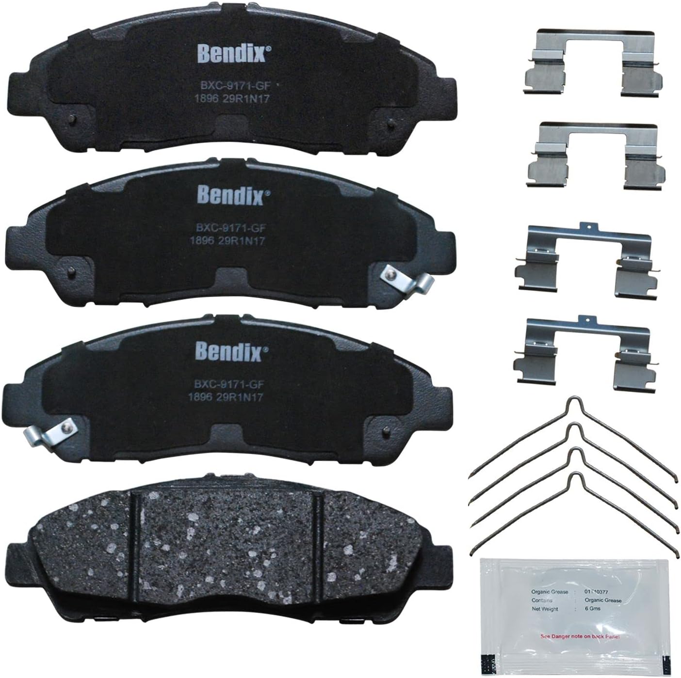 Bendix Priority1 CFC1896 Ceramic Front Brake Pads for Safety