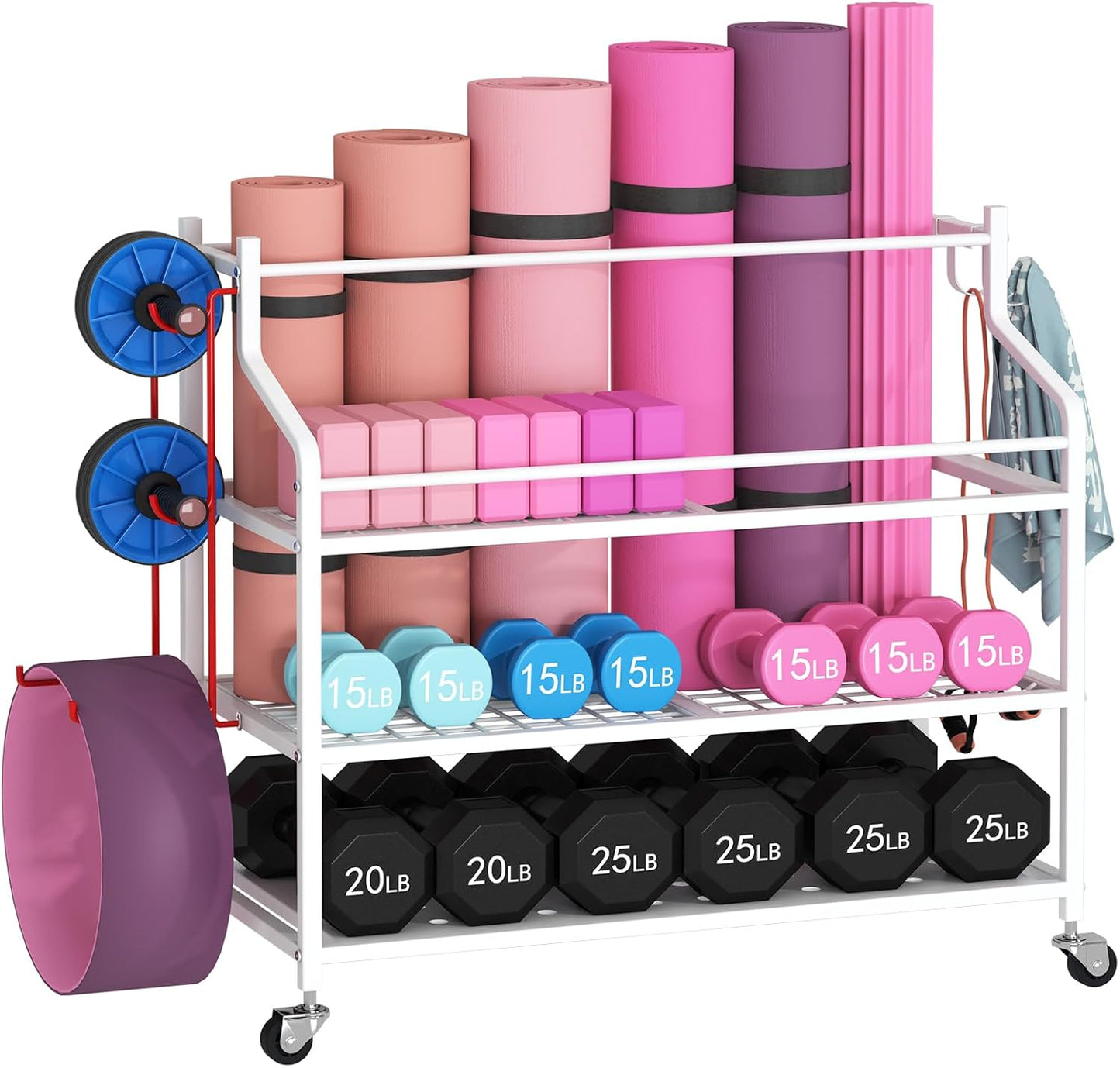 VILAWLENCE Yoga Mat Storage Rack: Max Capacity Organizer