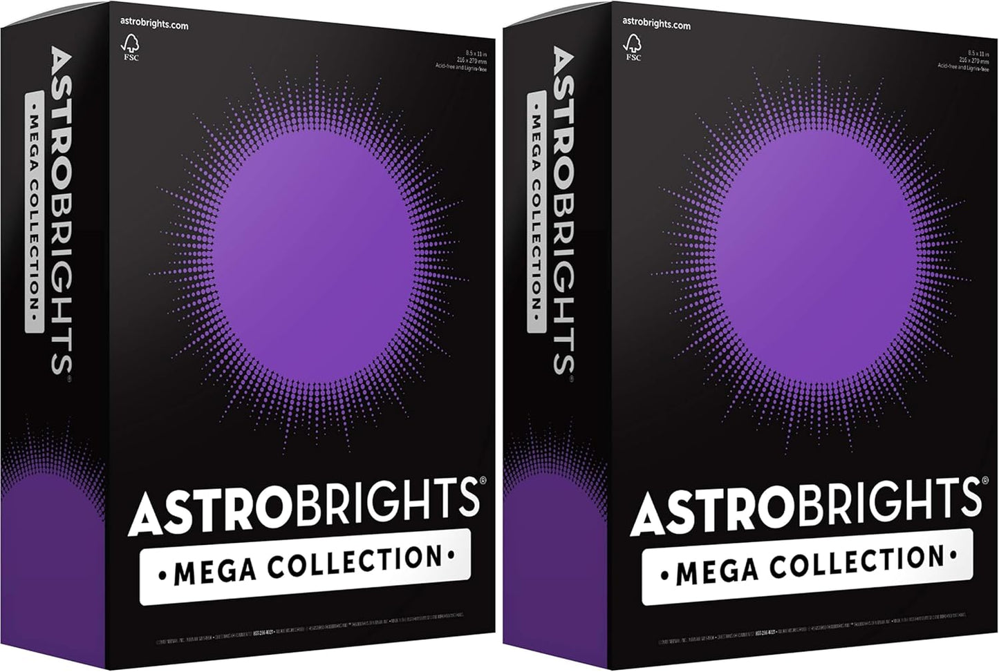 Astrobrights Mega Collection Ultra Purple Cardstock - 320 Sheets