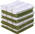Premium Absorbent Kitchen Dish Cloths x8 - Super Soft Terry Cotton (12x12)