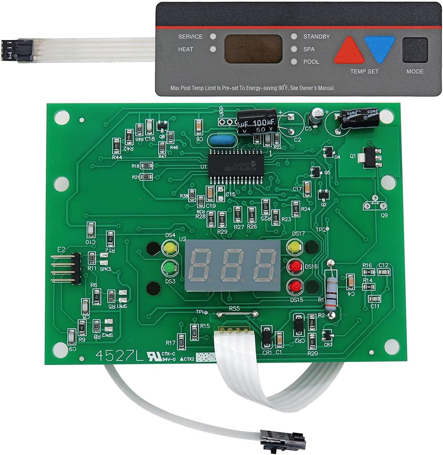 IDXL2DB1930 Display Board Replacement for Hayward Heater Models