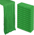 Green Cheesecloth Table Runner 12 Pack 10ft - Boho Sheer Decor