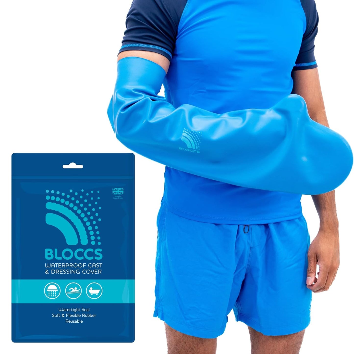 BLOCCS Waterproof Cast Covers for Shower and Swimming Use