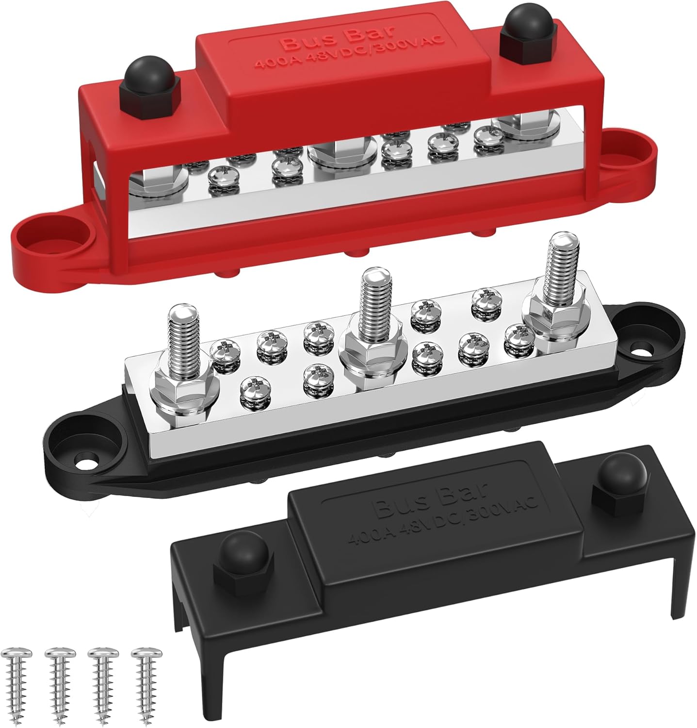 Joinfworld Power Distribution Block 400A Bus Bar for 12V 48V