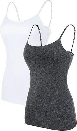 ATTRACO Women's Cotton Camisole with Shelf Bra for Comfort