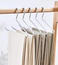 Premium Matte Silvery Aluminum Pants Hanger 10 Pack - Extra Slim