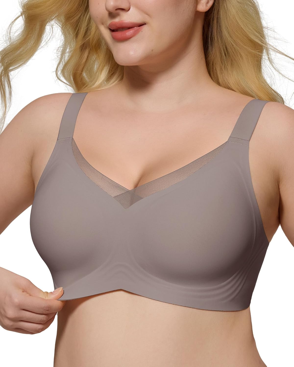 Seamless Mesh Lace Bras for Women with Full Coverage Support