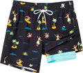 Mens Swim Trunks with Compression Liner 7in Inseam - Quick Dry