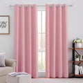 Baby Pink Blackout Curtains 52 x 84 in 2 Panels - Room Darkening