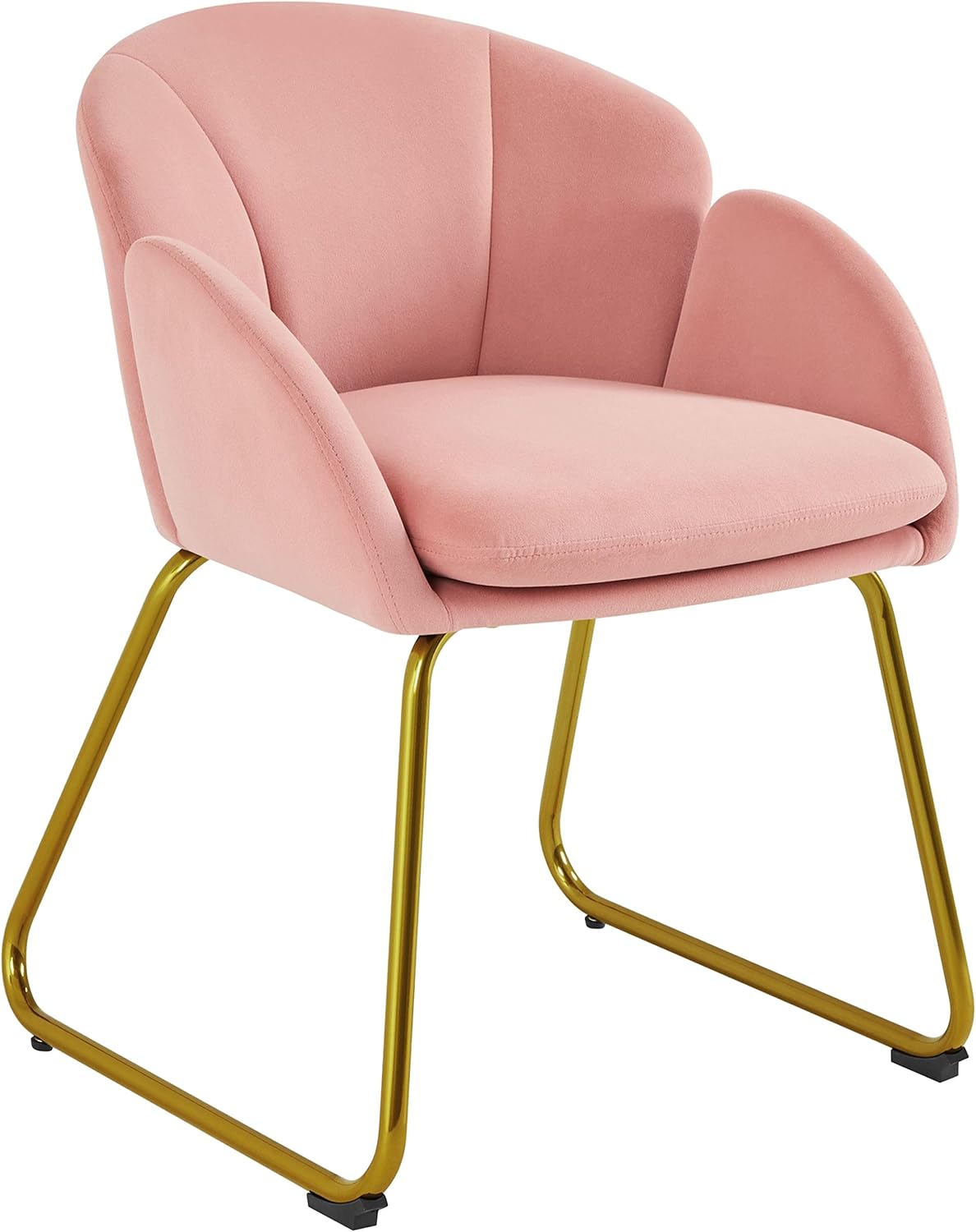 Chic Pink Velvet Vanity Chair for Glamorous Spaces by Yaheetech