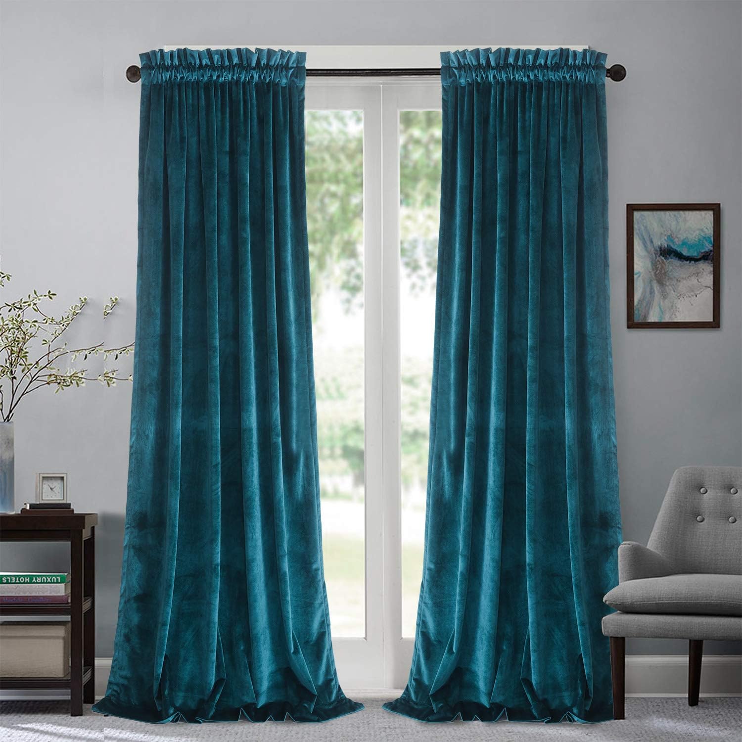 Roslynwood Velvet Curtain Panels for Luxurious Bedroom Decor