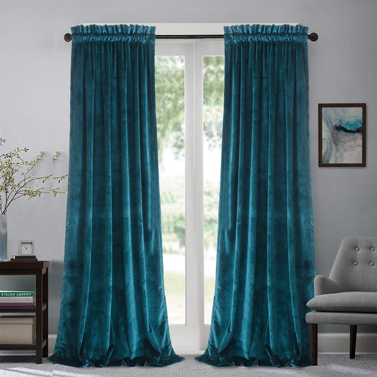 Roslynwood Velvet Curtain Panels for Luxurious Bedroom Drapes