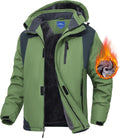Men's Mountain Ski Jacket Waterproof Hooded Snow Coat - Warm Liner