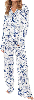 SHESHOW Satin Pajamas Set for Women - Comfortable Satin 2-Piece PJs