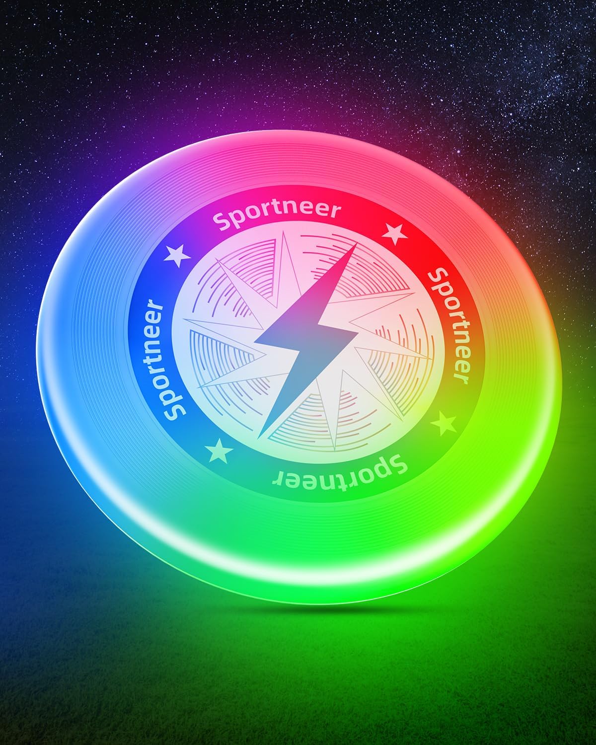 Glow-in-the-Dark LED Flying Disc - Colorful Night Fun!