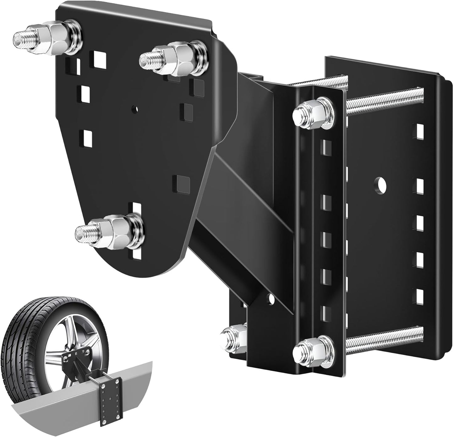 JEACENT Trailer Spare Tire Mount for Utility Trailers and More