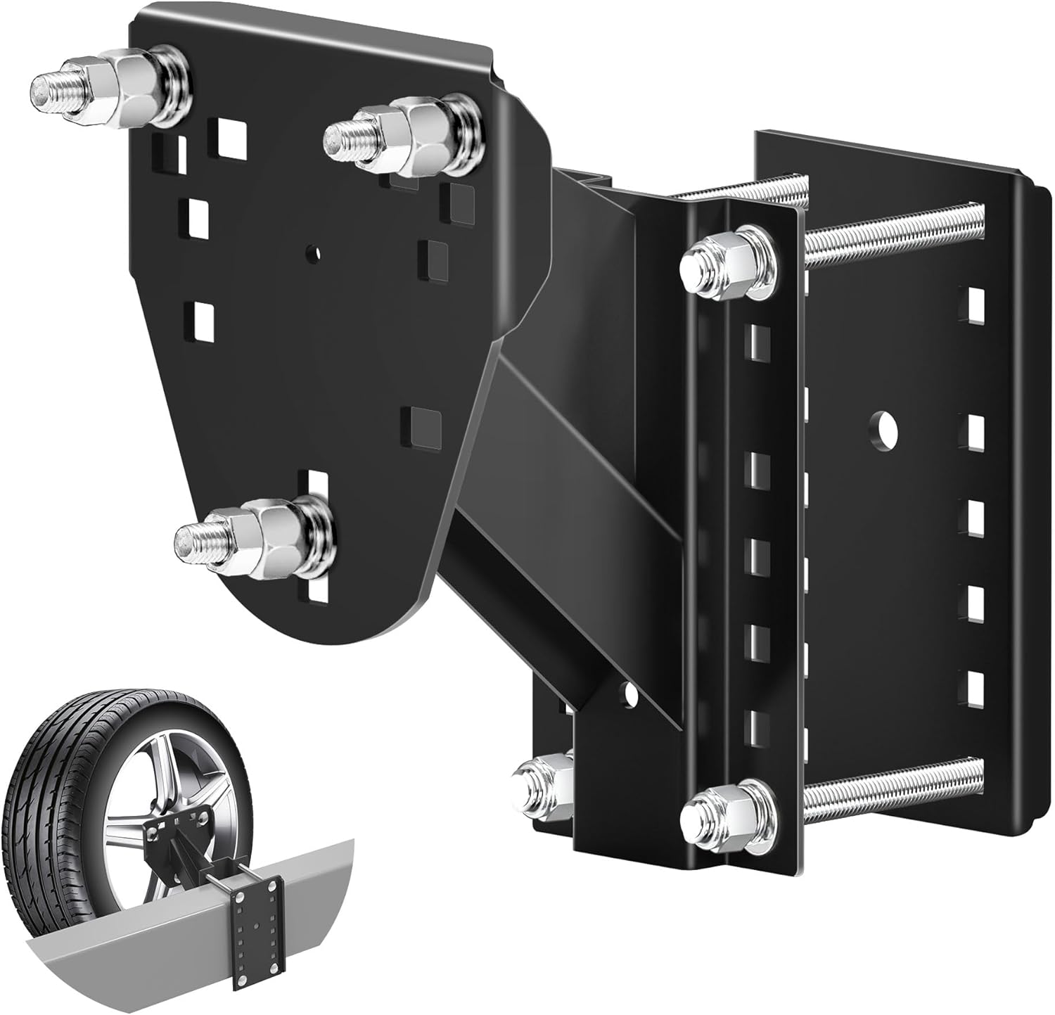 JEACENT Trailer Spare Tire Mount for Utility Trailers and More