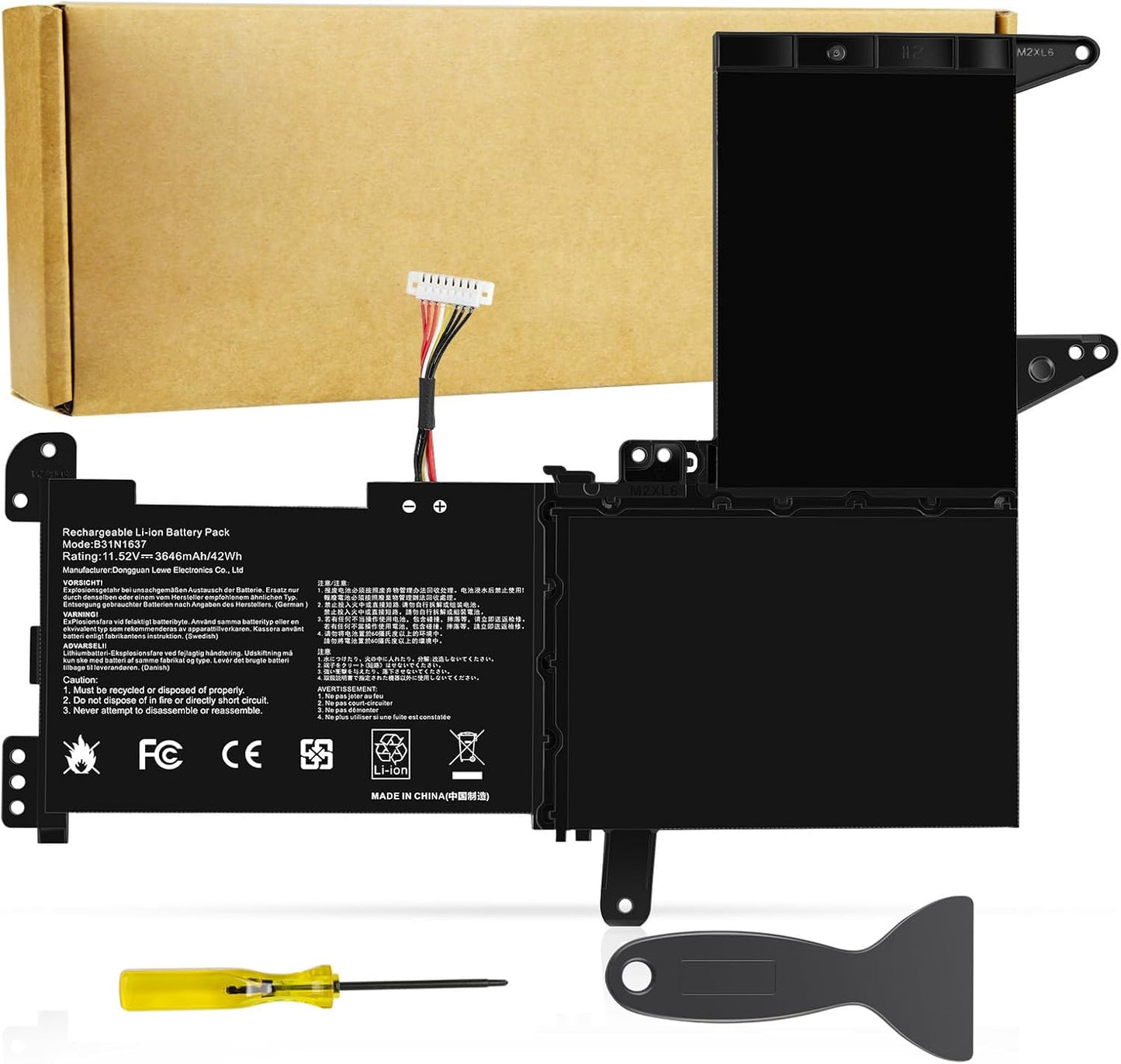 Futurebatt B31N1637 Laptop Battery Replacement for ASUS VivoBook