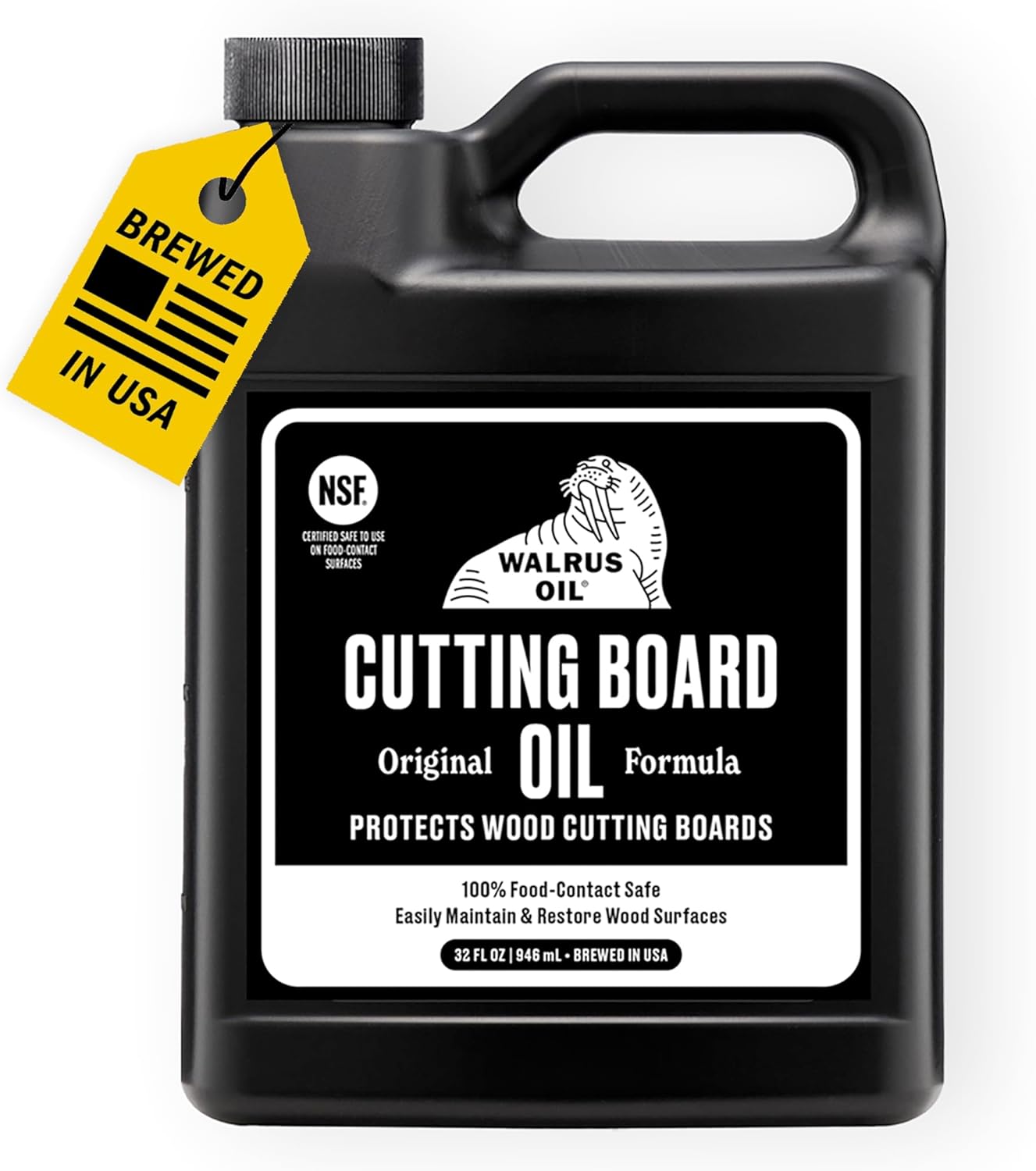 WALRUS OIL Cutting Board Oil for Food-Safe Wood Care 32 oz