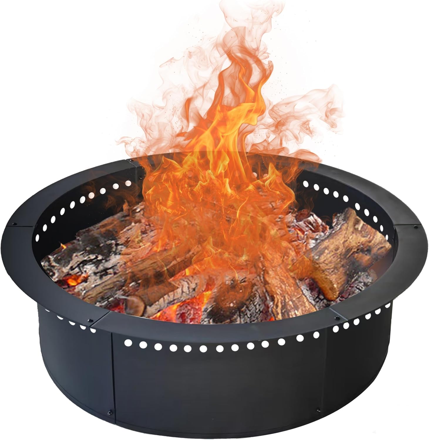SoulMate Outdoor 48-Inch Fire Pit Ring for DIY Fire Pits