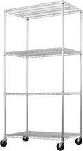 SafeRacks NSF Certified 4-Tier Wire Shelving 36in x 24in x 72in