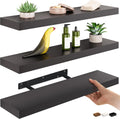 Ballucci Floating Shelves for Wall Set of 3 - Clean Invisible Mounting