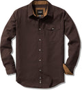 CQR Men's All Cotton Flannel Shirt for Casual Outdoor Wear