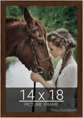 wallsthatspeak 14x18 Mocha Walnut Picture Frame - Sleek Puzzle