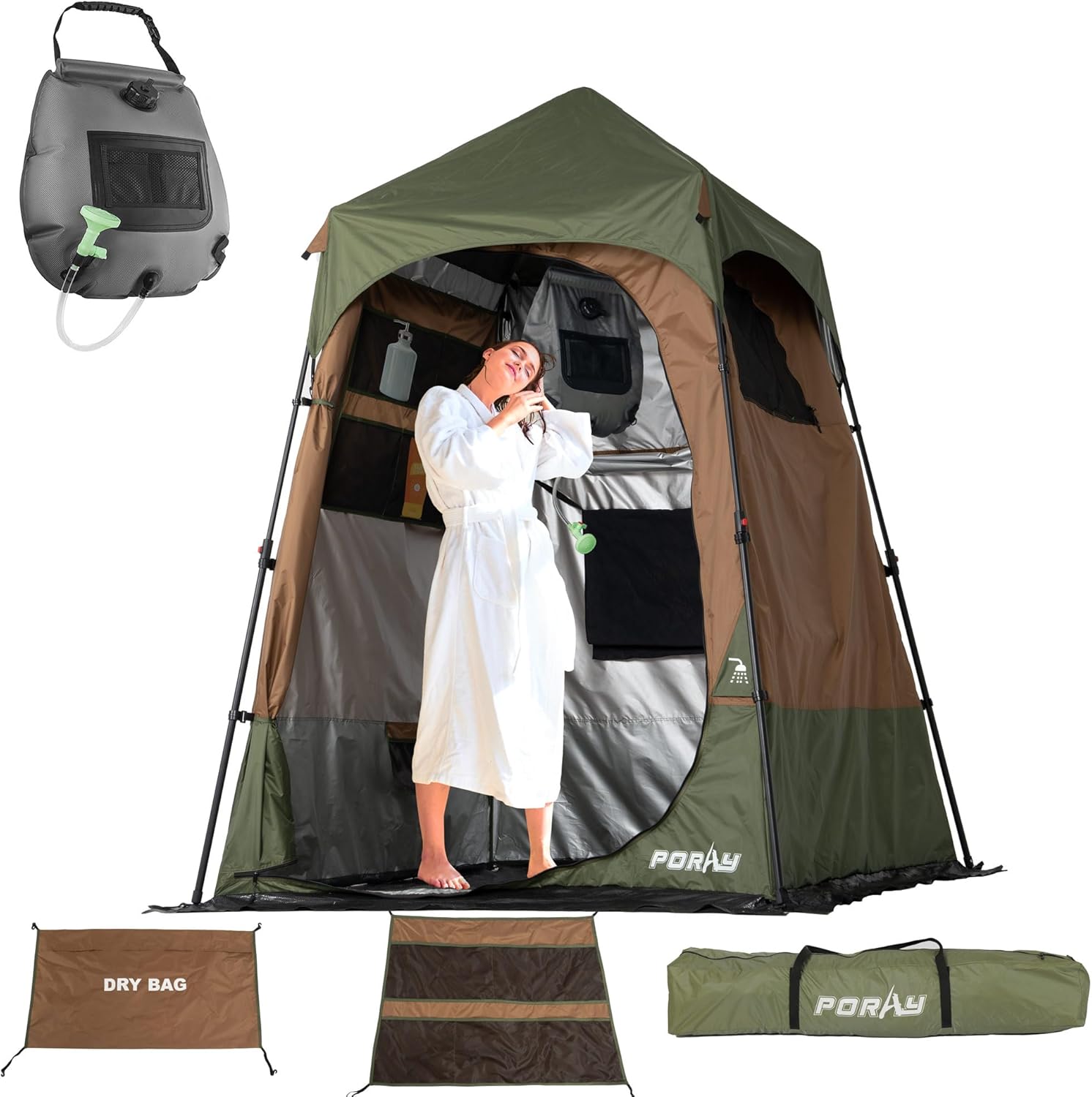 Deluxe Camping Shower Tent with Easy Setup and Privacy Features