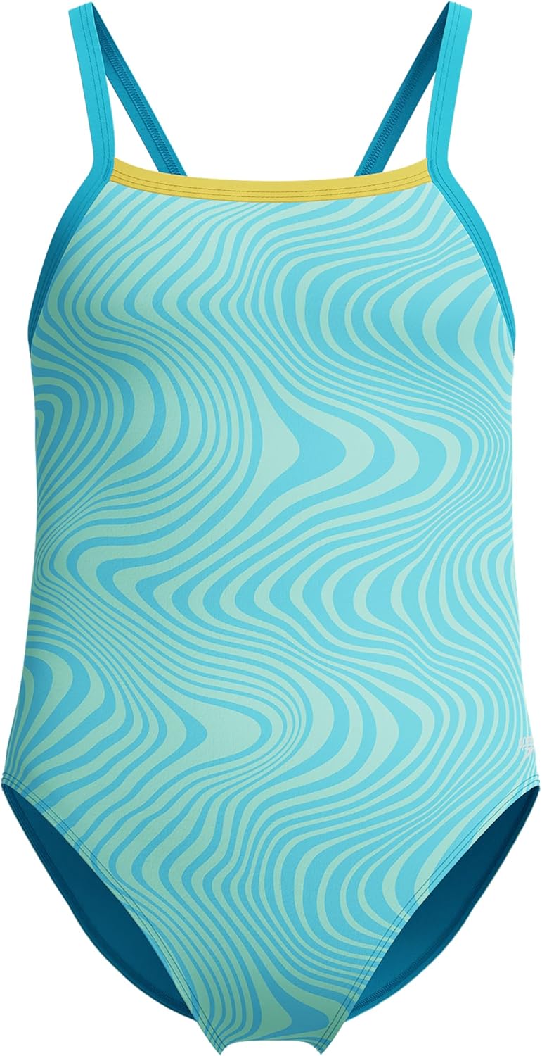 Speedo Girl's One Piece Swimsuit with Thin Straps for Comfort