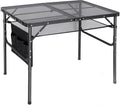 36x24 Folding Grill Table for Outside - Adjustable Height Portable