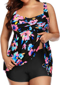 Aqua Eve Women Plus Size Tankini Swimsuit Two Piece - Flowy Coverage