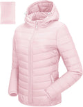 33,000ft Women's Hooded Packable Puffer Jacket - Lightweight Warm