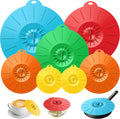 7 Pack Reusable Silicone Suction Lids: Heat Resistant & BPA Free!