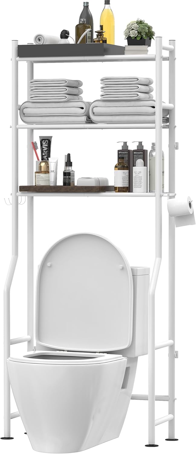 3-Tier Over The Toilet Storage for Bathroom Organization Needs