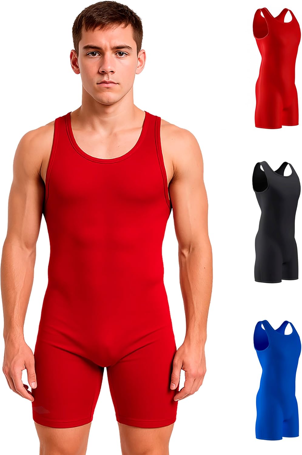 Matman Edge Wrestling Singlet for Men and Boys in Solid Color