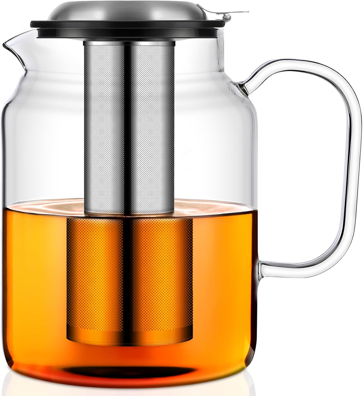 Aquach 85oz Glass Teapot with Removable Infuser for Brewing