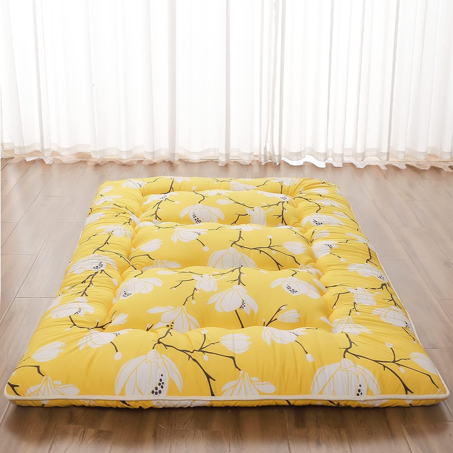 Japanese Floor Mattress with Portable Storage Bag for Comfort