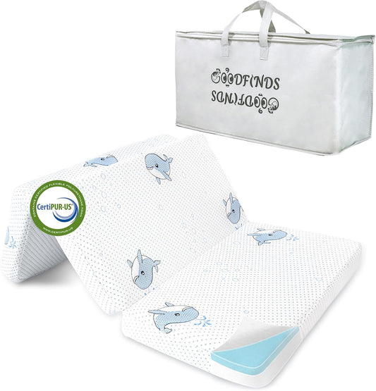 Pack and Play Mattress for Babies with Marine Whale Design