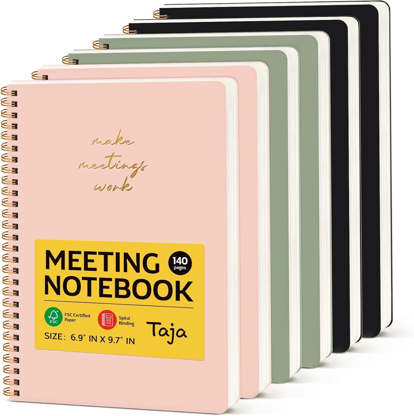 6 Pack Meeting Notebook for Work - Efficient Organization Tool