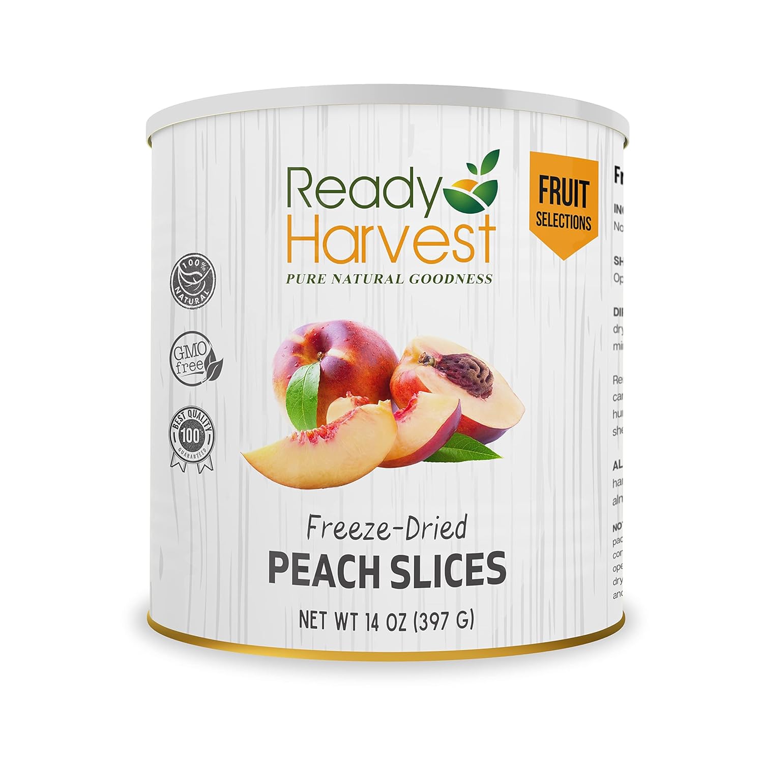 Ready Harvest Freeze Dried Peaches - Nutritious Emergency Snack