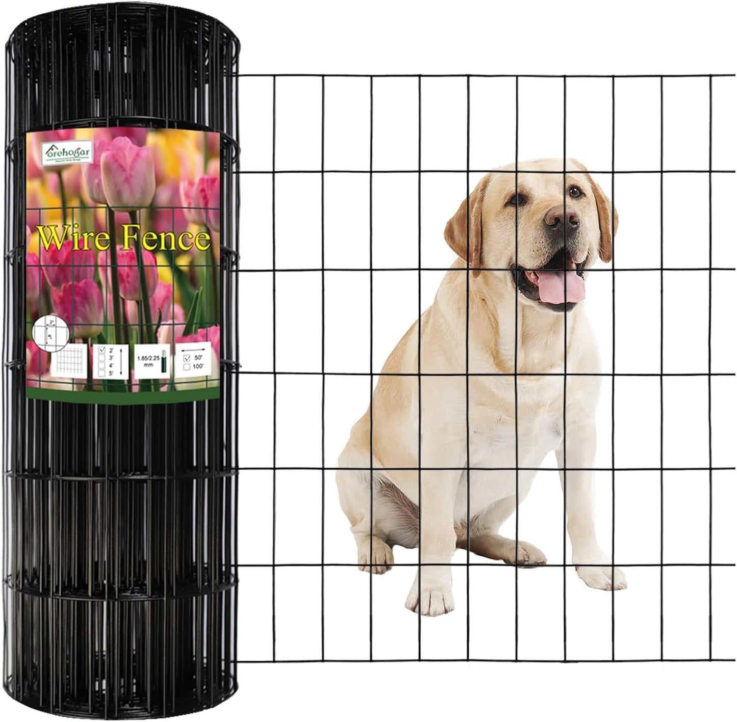 Black PVC Coated Welded Wire Fence for Garden Protection