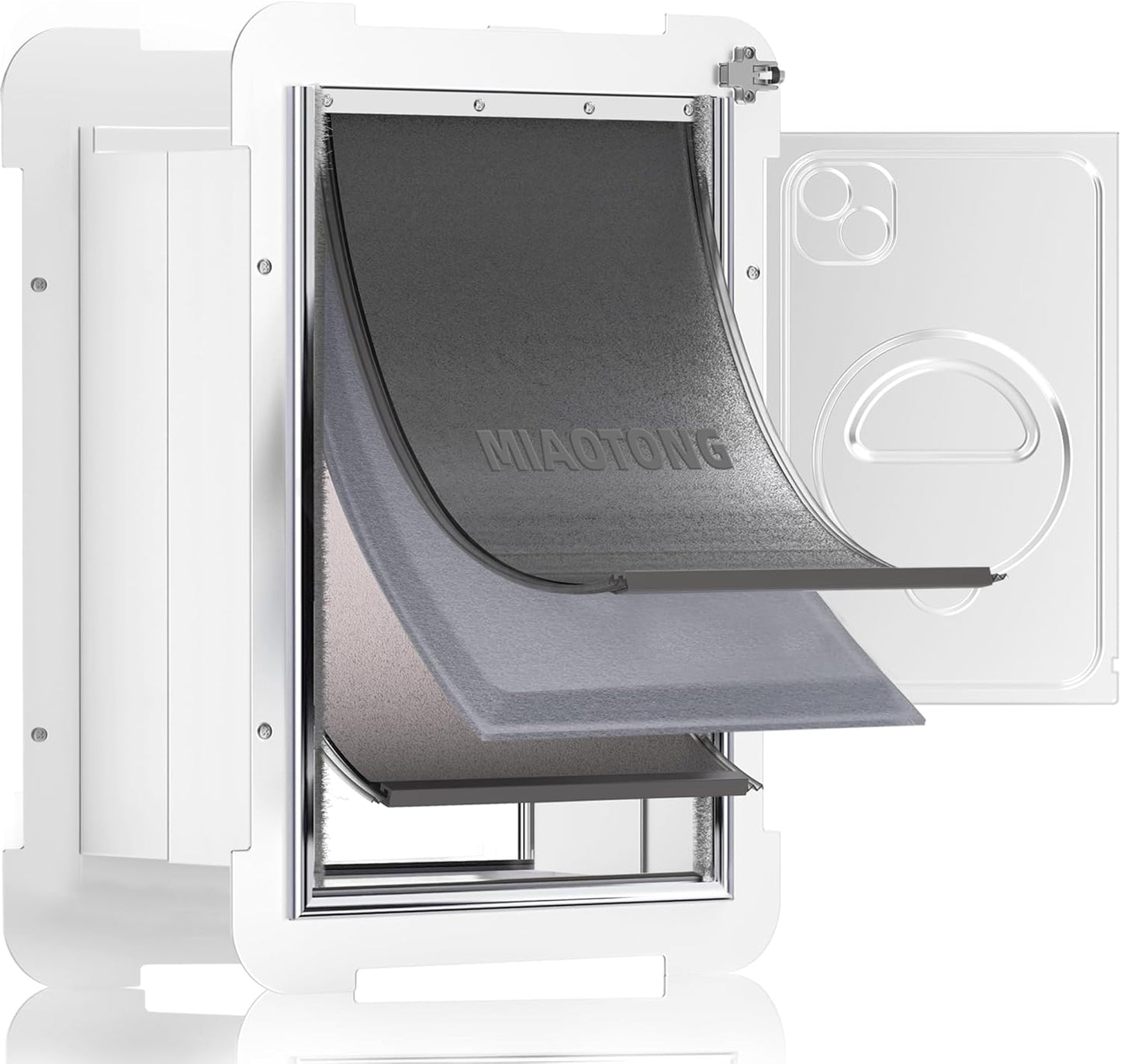 MIAOTONG 3-Flap Dog Door for Wall - Perfect for Medium Pets