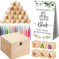 Baby Shower Blocks Game Kit - 136 Pcs DIY Decor Set for Gender Reveal