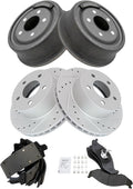 TRQ Brake Pad & Rotor Kit Performance Semi-Metallic - Jeep Fit