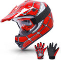 Youth Motorcycle Off-Road Helmet Full Face with Goggles & Gloves