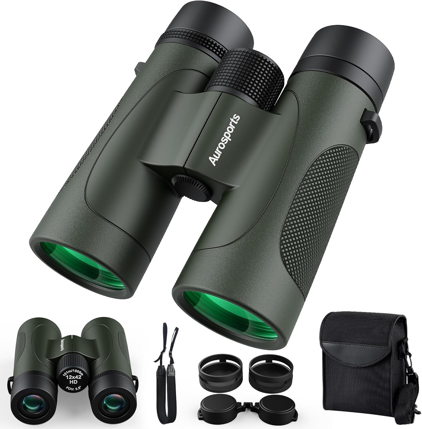12x42 UHD Binoculars for Adults - Waterproof Bird Watching Gear